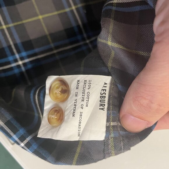 ALESBURY Men's Plaid Button Up Shirt Long Sleeve Gray/Multi Size 3XL - Picture 8 of 9